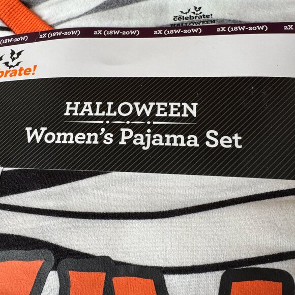 NWT Way to Celebrate - Glow in Dark Halloween Pajamas - Mummy Size 2X (18W-20W) - Picture 3 of 6